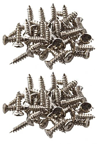 TsoLay 60Er Pickguard Schraube für Strat/Tele E-Gitarre Bass Silber