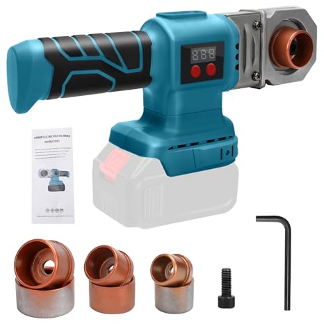 Saldatrice in plastica, compatibile con batteria Makita, 0 – 450 °C, regolabile con display digitale (batteria non inclusa)