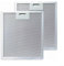 2PCS Cooker Hood Filters, Cooker Hood Grease Filters 305 x 267mm, 5-Layer Aluminum Mesh Hood Vent Filter, Mesh Extractor Vent Filter Range Hood Grease Filters