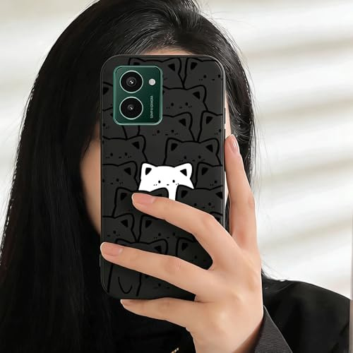 hdqICase Handyhülle Kompatibel mit HMD Pulse Pro Soft Shell | Mattes TPU mit Katzen-, Panda- und Schmettermotiven