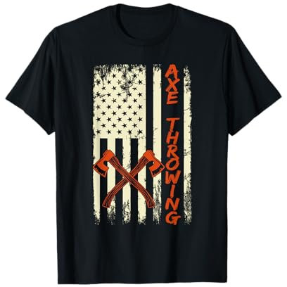Axe throwing American flag throwing Axes Axe Throwing T-Shirt