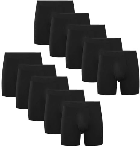 Expertoftio Caleçons Hommes Boxers Lot en Bambou pour Hommes, sous-vêtements Respirants avec Ouverture Frontale, Grand