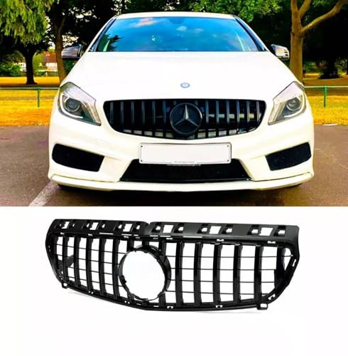 For Auto Perfectionists UK Front Panamericana GT GTR Grill Compatible With Mercedes A Class W176 2013-2015 ABS Gloss Black