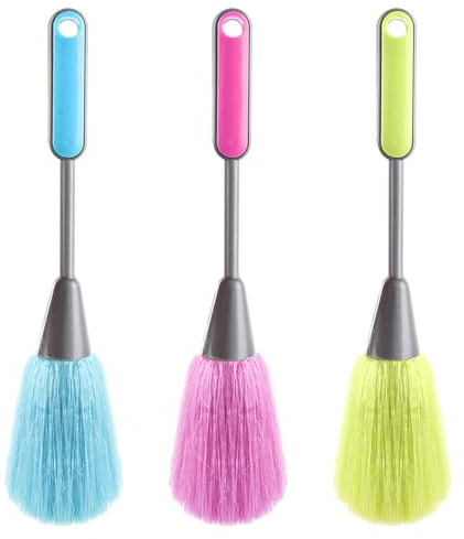 ASelected 3 PCS Mini Static Duster, Fluffy Microfiber Kitchen Duster, Washable Delicate Dusting Wand Brush for Cleaning Car Keyboard Computer Or Laptop Screen