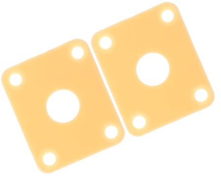 TOGEVAL 2pcs Plastic Socket Covers for Electric Guitar Jack Plate Socket Plate Pedal Jack Pad
