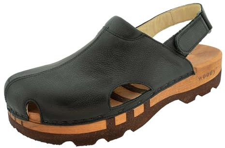 woody Herren London Clog, Schwarz, 45 EU