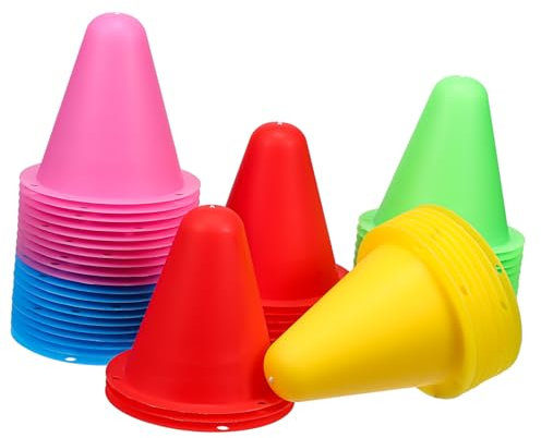 Anneome 50 Stück Hindernisparcours Üben Orangefarbene Hütchen Für Das Fußballtraining Kleine Trainingskegel Fußballkegel Fußballtrainingskegel Hohl Kleine Schule Farbig Plastik