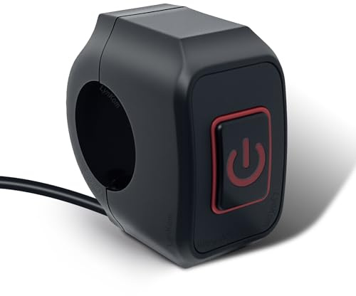 Motorrad Lenker schalter 22mm 12V wasserdichte Druckknopf LED Ein/Aus Schalter für Scheinwerfer, Nebelscheinwerfer, mit Rot Indikatoren