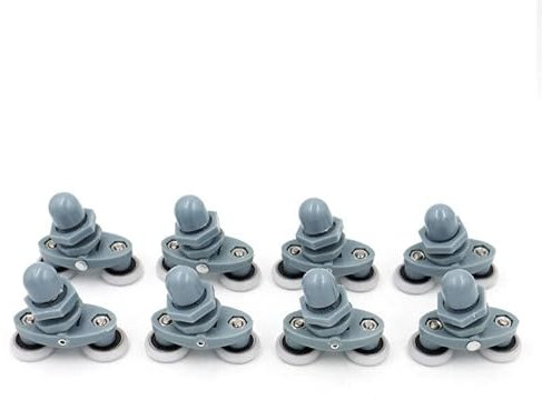 GFDSGRE Ruedas Mampara Ducha 8 Uds Ruedas for la Puerta de la Ducha Ruedas Corredores poleas 19/23/25/26/27mm diámetro de Las Ruedas Ruedas para Mamparas De Ducha(19mm)