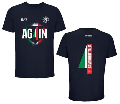 SSC Napoli T-Shirt Celebrativa Campioni d'Italia 24/25 SR T-Shirt Unisex - Adulto (Pacco da 1)