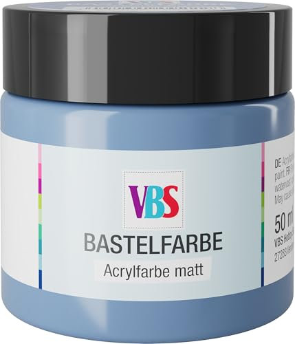 VBS Peinture acrylique 50 ml résistant à l'eau, à la lumière, sans odeur, sans solvant, très pigmentée, mate, peinture peinture Apricot
