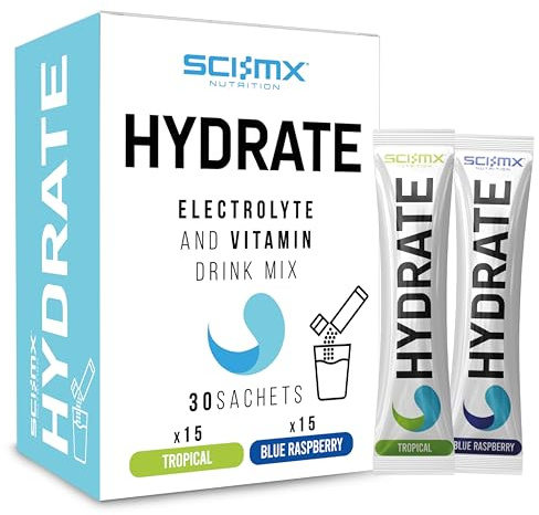 SCI-MX Hydration Powder Sticks Electrolyte & Vitamin, 30 Sachets | 2 Flavours