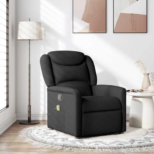 Frdhee Massagesessel,Massagesessel Schwarz Stoff,Lesesessel Bequem für Schlafzimmer, Wohnzimmer, und Büro