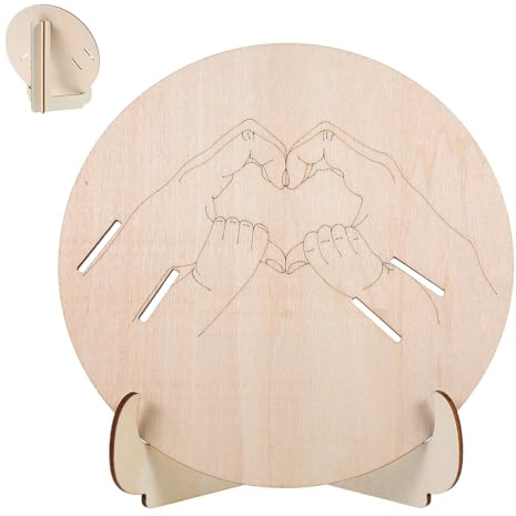 Neugeborenen Geburtsanzeigeschild mit Armbandhalter | Information Card und Neugeborene, Tragbar, Graviertes Design, Beige, Elegant Verarbeitet