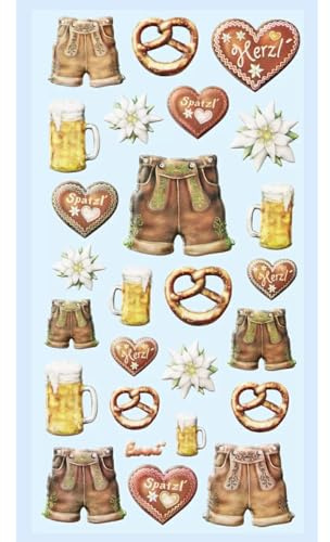 SOFTY 3-D Sticker/Aufkleber, 1 Bogen (Bier-Fest/Oktoberfest)