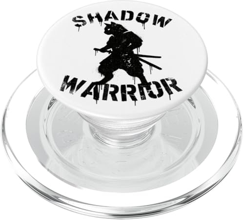 Shadow Warrior Ninja Cat Samurai Lustiger japanischer Anime PopSockets PopGrip für MagSafe