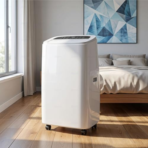 DHMYYXGS Clim Mobile 18000 Btu Refroidissement Chauffage 18000BTU | Déshumidification Ventilation, Débit Air élevé, Structure Robuste Adapté Salon Grande Pièce Domestique