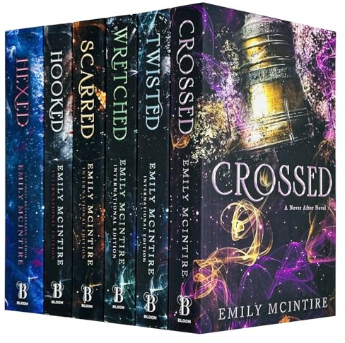 Never After Series by Emily McIntire Complete 6 Books Collection Set (Hexed, Hooked, Scarred, Wretched, Twisted & Crossed)