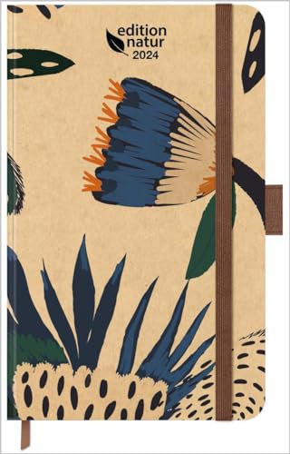 Buchkalender Times Big12 Edition Natur Blüte 2024: Hochwertiger Buchkalender. Terminplaner mit Wochenübersicht, Platz für Notizen, Leseband und Stifthalter.