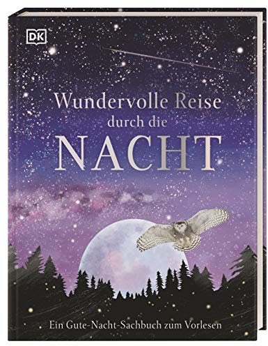 Wundervolle Reise durch die Nacht: Ein Gute-Nacht-Sachbuch zum Vorlesen. Cover mit Silberfolie