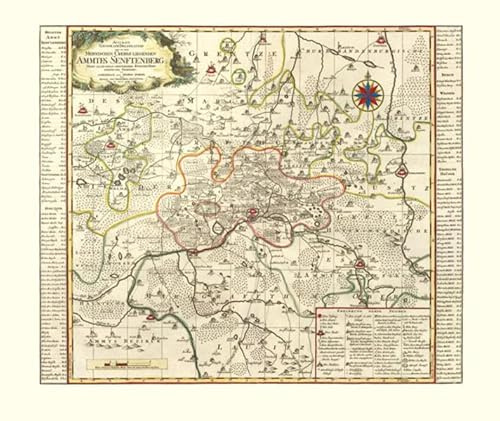 Historische Karte: AMT SENFTENBERG, 1757 (gerollt)