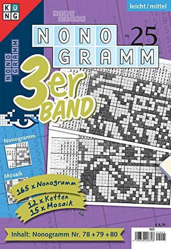 Nonogramm 3er-Band Nr. 25 (Pic-a-Pix: Logik-Rätsel): Rätsel fürs Auge (Nonogramm 3er-Band: (Pic-a-Pix/Rätsel fürs Auge), Band 25)