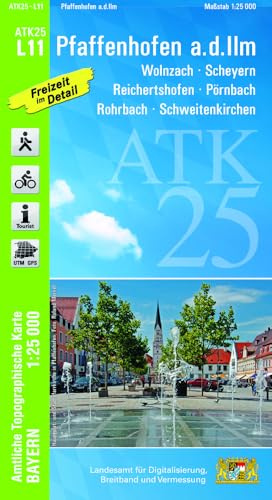 ATK25-L11 Pfaffenhofen a.d.Ilm (Amtliche Topographische Karte 1:25000): Wolnzach, Scheyern, Reichertshofen, Pörnbach, Rohrbach, Schweitenkirchen (ATK25 Amtliche Topographische Karte 1:25000 Bayern)