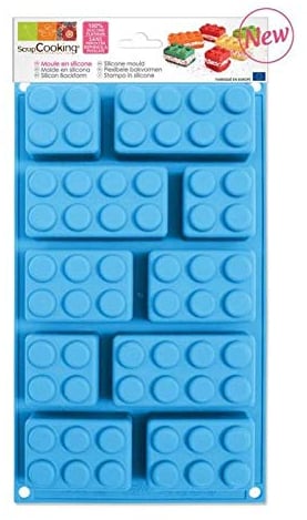 Scrapcooking Molde Silicona Ladrillos, Azul
