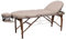 Zen - Mobile Rondavista 2 Deluxe Table Massage Pliable & réglable — Tables de Massage en Bois Massif avec Coins arrondis, en Aluminium, Table de Massage Pliante Professionnelle, (crème)
