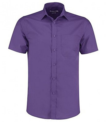 Kustom Kit Mens Short Sleeve Tailored Poplin Shirt