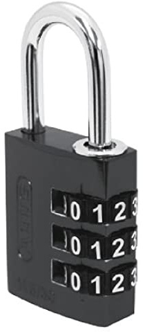 Japan Lock Service ABUS Large Dial and easy-to-read Big Dial Lock Black 30 mm 145 – bigd/30