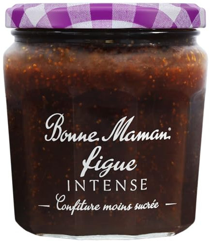 Bonne Maman - Confiture Figue Intense - Riche en Fruits et moins sucrée - 335g