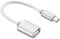 REY Adattatore cavo USB C 3.1 maschio a OTG USB femmina, rete rinforzata Intrecciato 16 cm, Argento