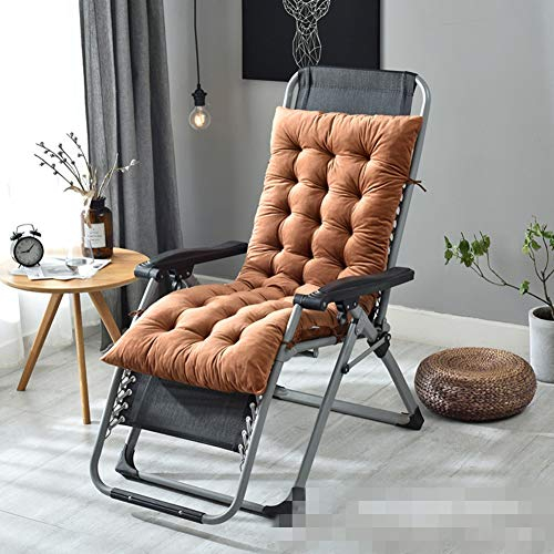 Anti-Slip Verdicken Sie Long Schaukelstuhl Kissen Gepolsterte Mit Riemen Weich Solide Sesselauflage Für Hochlehner Rüschen Sitzpolster Für Bürostuhl Liege Rocking Stuhl-c 130x50x10cm