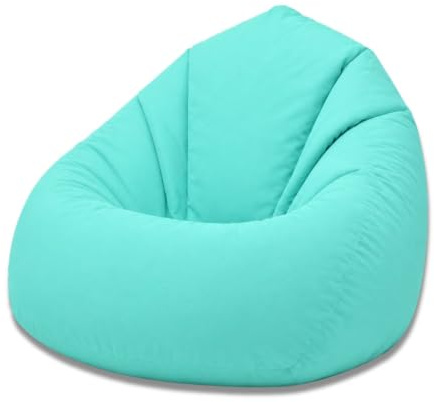 BuBiBag Sitzsack Erwachsene Bodenkissen Sitzkissen, Petrol XXXL | Riesensitzsack Tropfenform als Liegekissen, 128x85 cm, gefüllt, wasserabweisend, Indoor und Outdoor