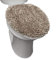 SoHome Spa Step Luxus Plüsch Chenille Shag Maschinenwaschbar Ultra Soft Standard Toilettendeckel Bezug 47 x 49,8 cm Taupe