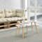 [en.casa] Couchtisch Set Beistelltisch 2er Set Weiß MDF/Kiefernholz