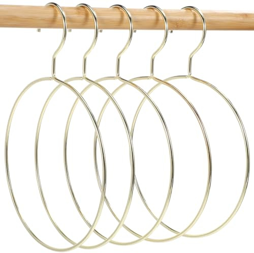 DOITOOL 5Er Set Runde Kleiderbügel Kleiderbügel Für Schals Handtücher Unterwäsche Und Krawatten Metall Heimaufhänger Für Haushalt Bekleidungsgeschäft Und Wäscherei