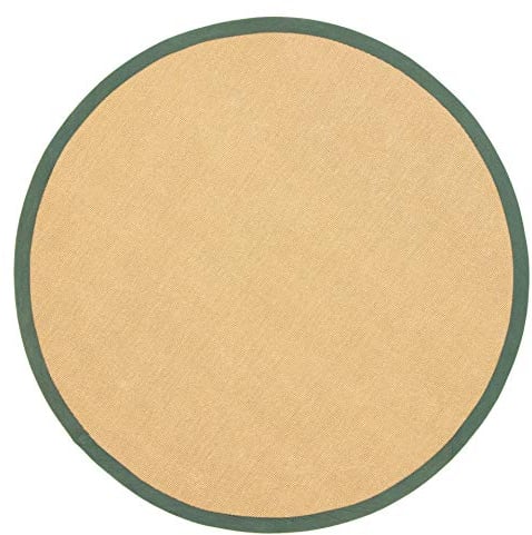 carpetfine Sisalteppich Rund Grün Ø 80 | Moderner Teppich für Wohn- und Schlafzimmer