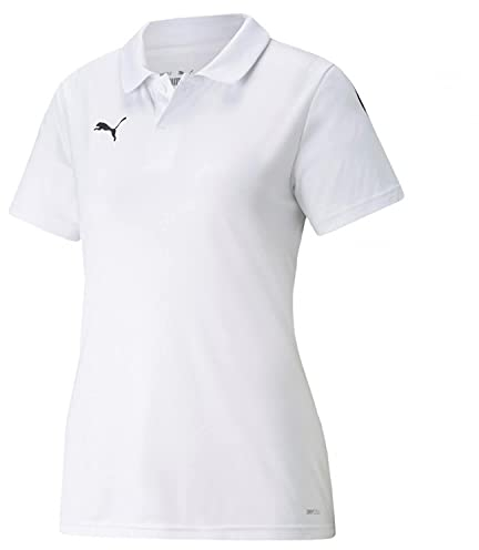 PUMA Damen Teamliga Sideline Polo W Shirt, Puma White-puma Black, L EU
