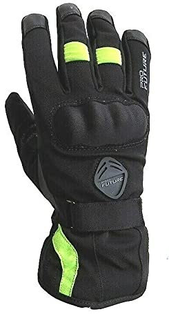 PRO FUTURE Technische Winterhandschuhe für Motorrad, Scooter, mit Protektoren, Schwarz L