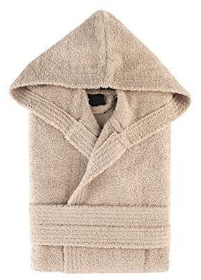 Top Towel Élégant Peignoir pour Femme et Homme 100% Coton, 500 g/m² -Option Capuche-Doux et Absorbant pour Douche, Spa et Piscine, Chameau, XXL