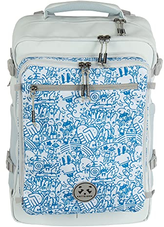 Kattbjoern ergonomischer Schulrucksack Jungen & Mädchen - Schul Rucksack mit Laptopfach - Schultasche mit Becken- und Brustgurt 5. Klasse - Schulrucksack Teenager Mädchen & Junge (Eat My Style)