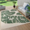 Paco Home Outdoor Teppich Wetterfest Flur Balkon Palmen Dschungel Florales Boho Muster Grün, Grösse:200 cm Rund, Farbe:Grün 12