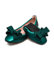 MACHSWON Women's Flat Shoes Pointed Toe Cute Bow Trim Ballet Walking Flats Shoes(Dark Green, Size 7)