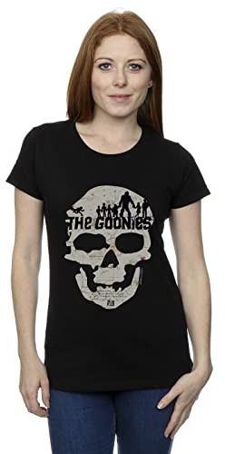 Absolute Cult The Goonies Women's Map Skull T-Shirt Black X-Large