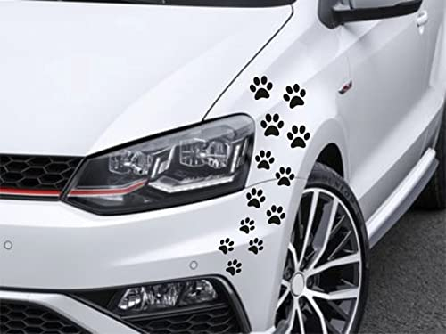 KELBEKÖNIG Auto Aufkleber Hunde Pfoten SET Autoaufkleber Car Sticker Deko verschiedene Größen