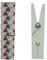 TemaDecor - Molletta Jumbo Gingante Mollette Grandi Dimensioni in Legno, 16.5x4 cm Clips Robuste e Resistenti – Decorazione da Parete e Appoggio (Bianco Triangoli)