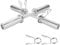 Chase Fitness Olympic 2 Dumbbell Bars Plate Loaded Chrome Handles with 4 Spring Clips, Adjustable Weights