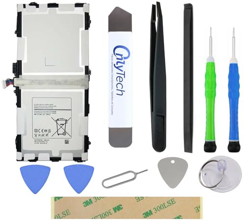 OnlyTech - Kit de réparation Batterie pour Samsung Galaxy Tab S 10.5 SM-T800 / T801 / T805-7900mAh - avec 10 Outils et Adhésif